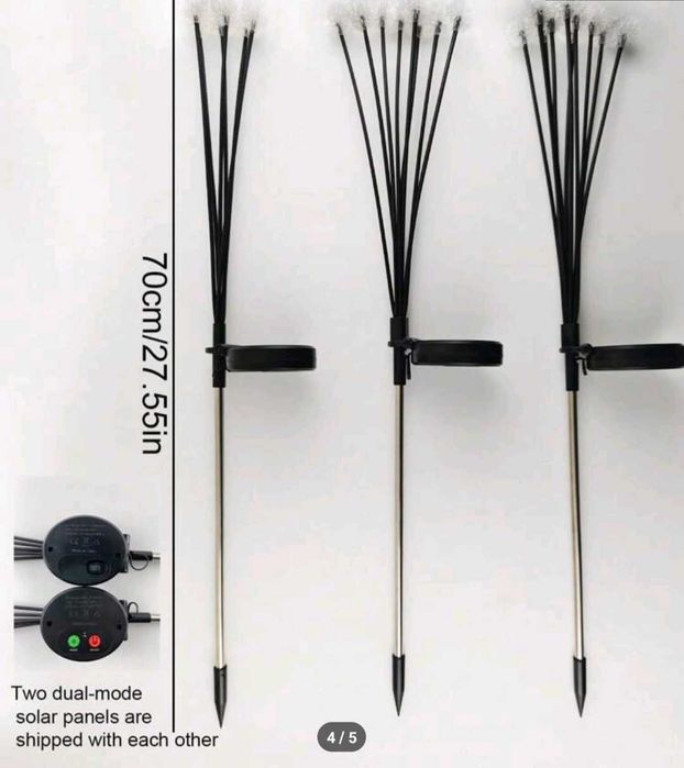 Соларни лампички(светлинки) за двора и градината