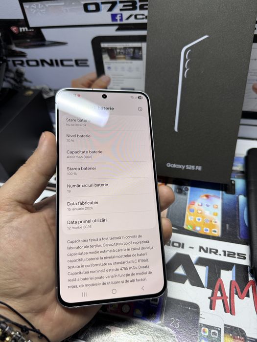 Samsung S25 FE 128GB / 100%Baterie 19 Cilcuri / CreativAmanet