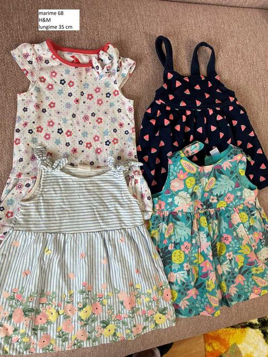 Set lot rochie copii fete marime 68 3-6 luni hm ca