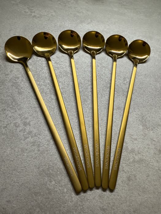 Set lingurite cafea ceai aurii argintii