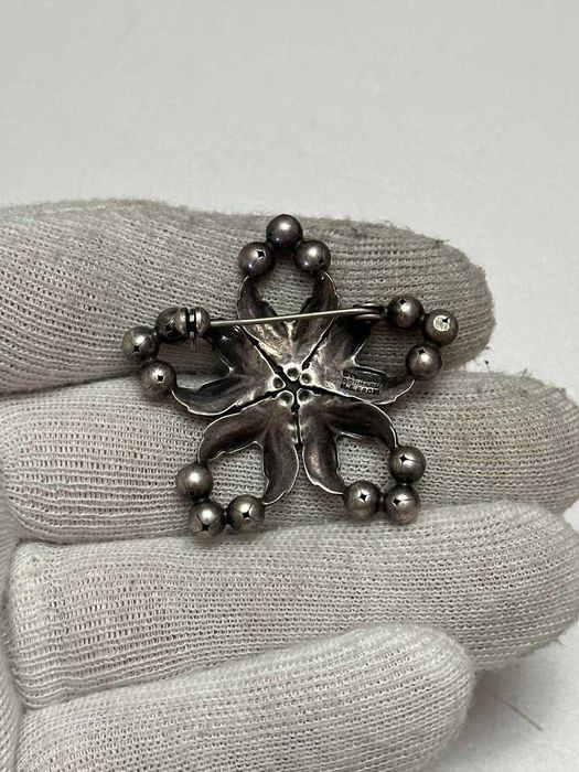 BROSA ARGINT 925 - Floare Stilizata - Niels Eric From - Denmark - 1950