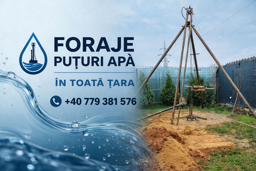 Foraje puțuri apa