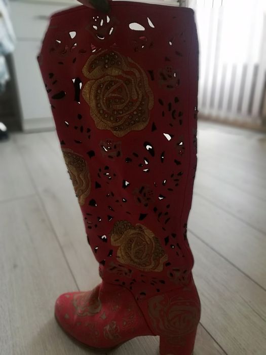 Летни ботуши естествена кожа