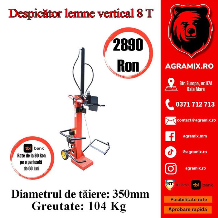 Despicatoare lemne nou marca Breckner Germany 8 T Agramix