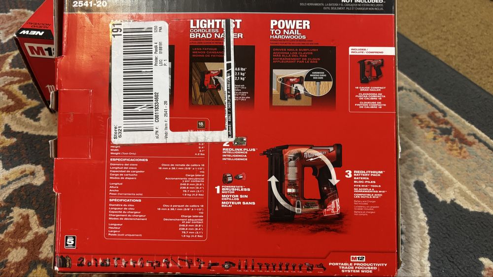 Финишний пистолет Milwaukee m12