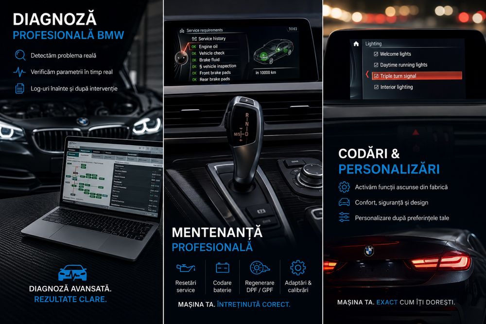 Diagnoza BMW ISTA | Codari BMW | E90 E87 E84 E60 E70 E71 E63 E64