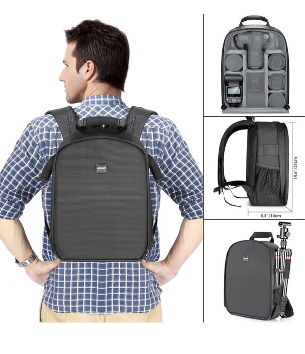 Проф. фотографска чанта. високо качество. камера. обектив. раница.