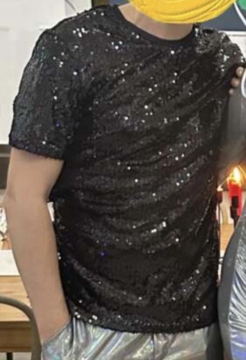 Мъжка тениска с пайети