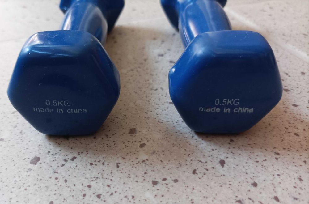 Gantere albastre 0.5kg x2