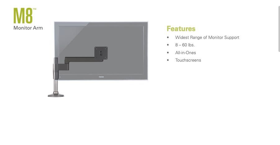 Стойка/Рамена за два монитора Humanscale M8