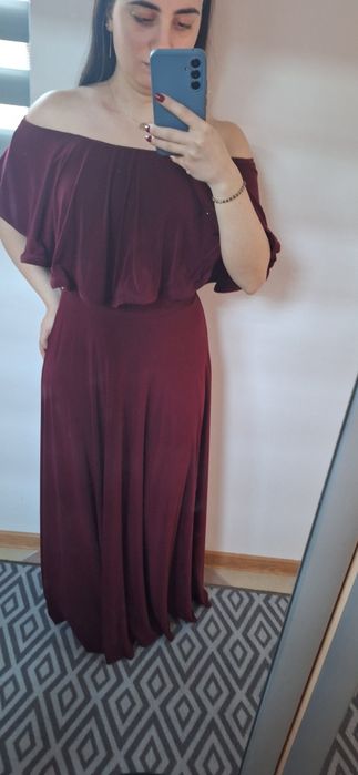Rochie eleganta burgundi