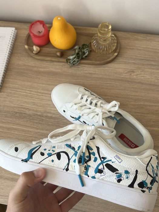 Custom Обувки черно-синьо