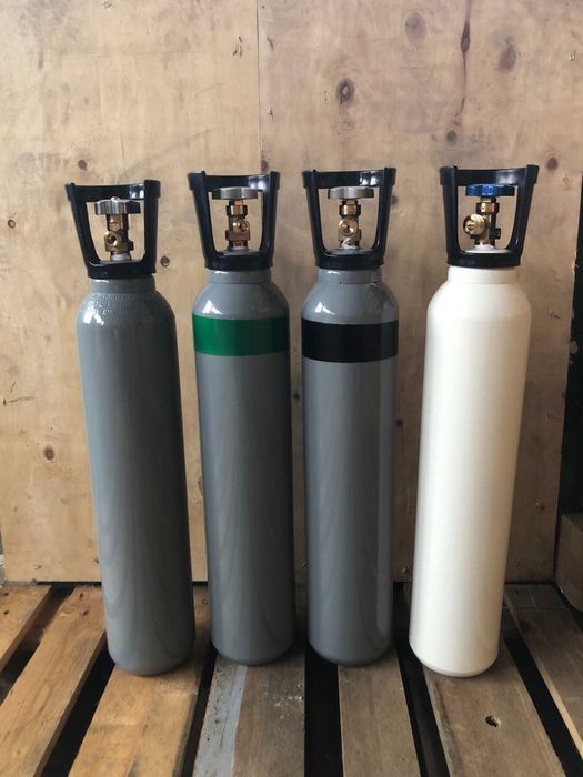 Бутилки за технически газове - СО2, Аргон, Азот, Хелий и други НОВИ