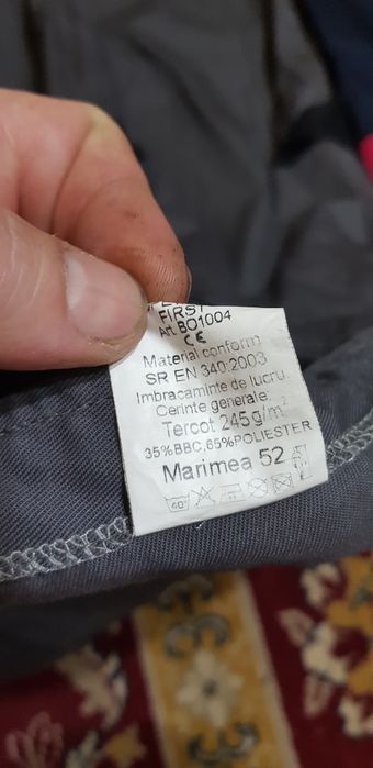 Set salopete lucru, bumbac, ca noi, marimea 52-L