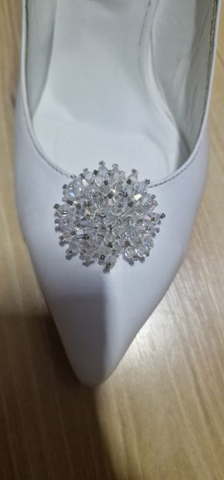 Pantofi de mireasa, albi, Ancolette, 38