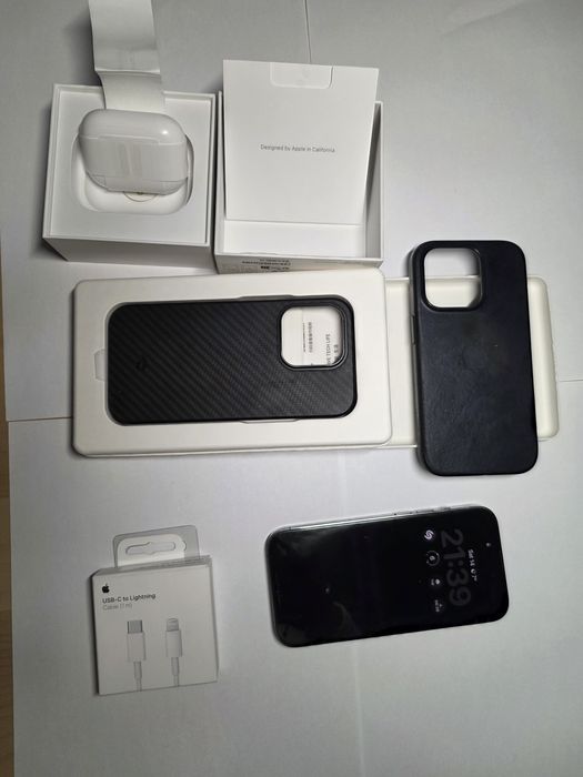 Iphone 14 pro purple culoare rara baterie 99% + casti pro