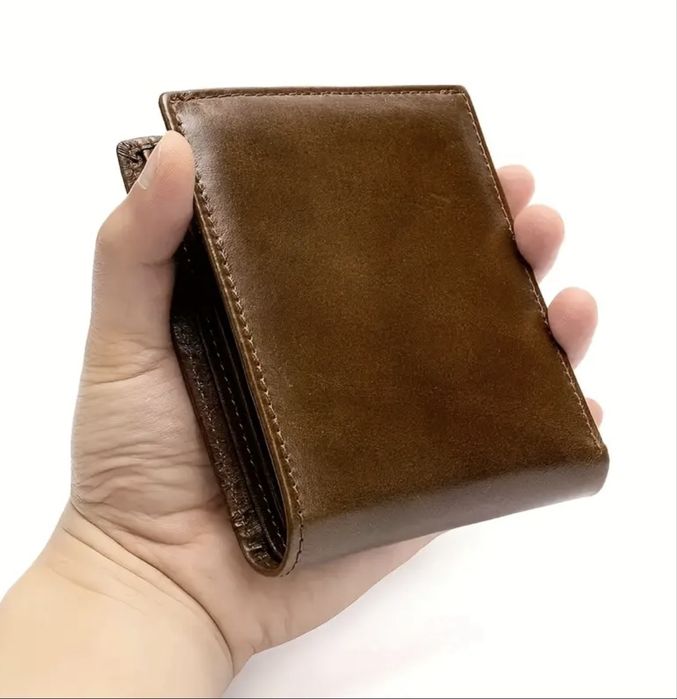 Мъжки универсален кожен портфейл /Луксозен със Защита за банкови карти