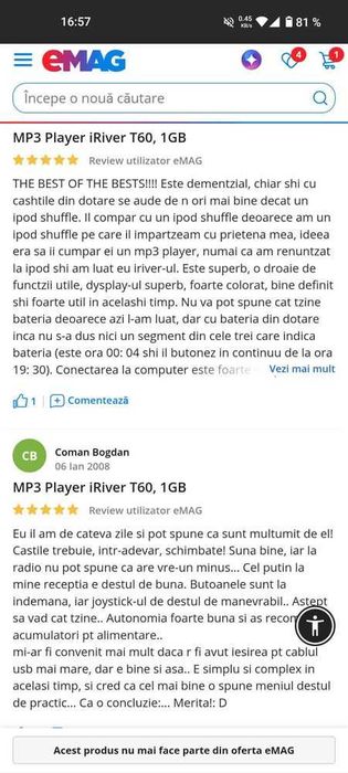 Mp3 player audio portabile Samsung AKG iRiver