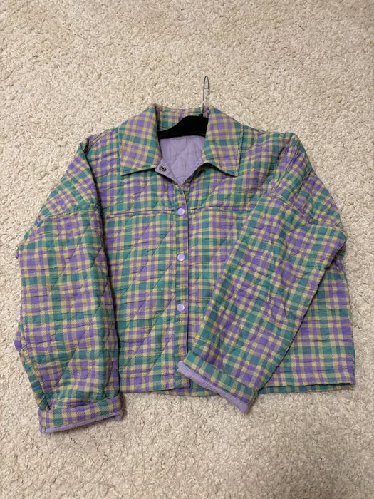 Късо яке риза каре