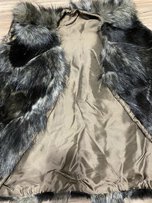 Кожен елек с дълъг косъм НОВ