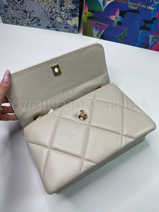Geanta CHan3I - Trendy Coco Top Handle Ivoire