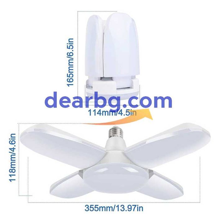 Ярка Сгъваема LED лампа - E27 60W