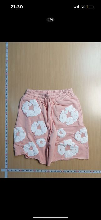 Pantaloni scurti denim tears