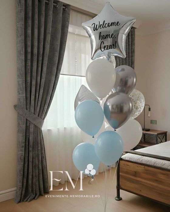 Decor Baloane Camera Nou Nascut Bebelus, Baby Shower, Baloane New Born