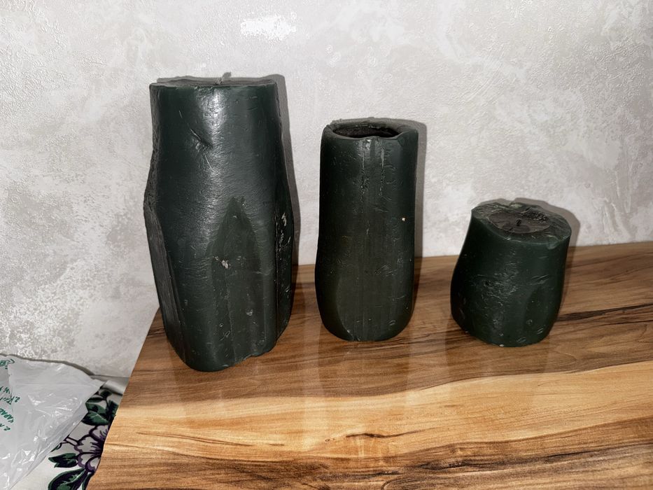 Свечи большие зеленые