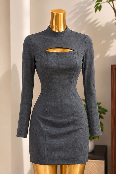 Rochie slim zara cu decolteu cut out