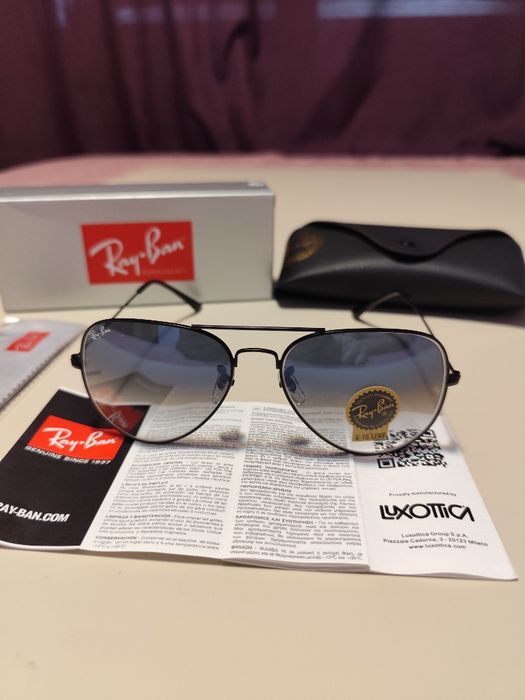 Ochelari de soare Ray-Ban RB3026 Aviator cu lentile de sticlă gradiente