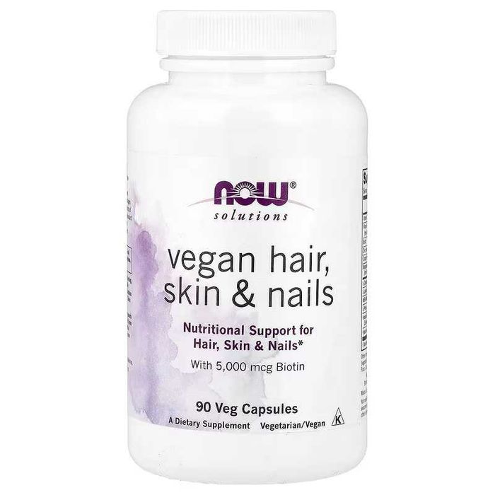 NOW Foods Vegan Hair Skin Nails  для здоровья волос, кожи и ногтей