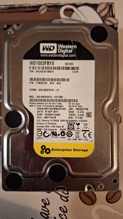 HDD Western Digital Black Desktop, 1TB, SATA 3