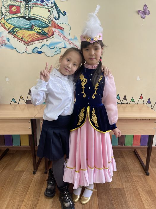 Казахское национальное платье на девочку