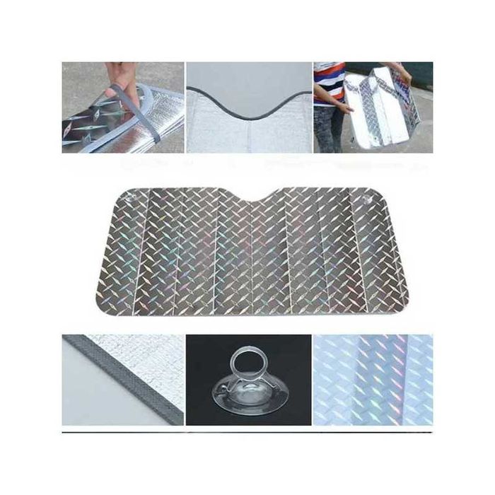 Слънцезащитен сенник за предното стъкло за кола, 140 x 70 см