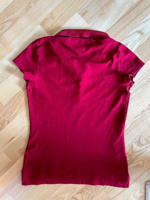 Tommy Hilfiger Polo Original Damă Bordo – Mărimea M