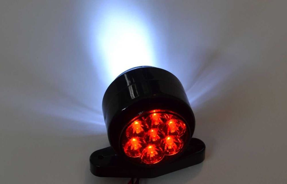 1 бр. къси ЛЕД LED рогчета с 14 SMD диода червено/бяло 12-24V JA249RW