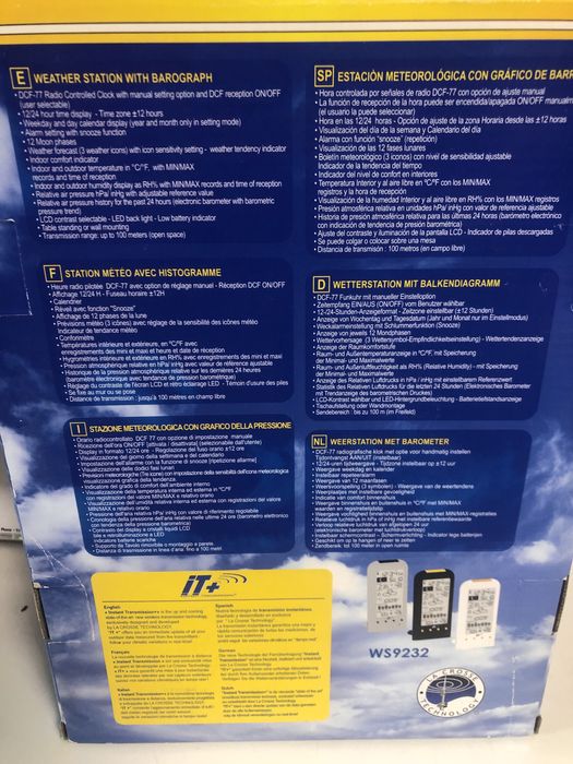 Statie Meteo cu ceassenzor extern noua