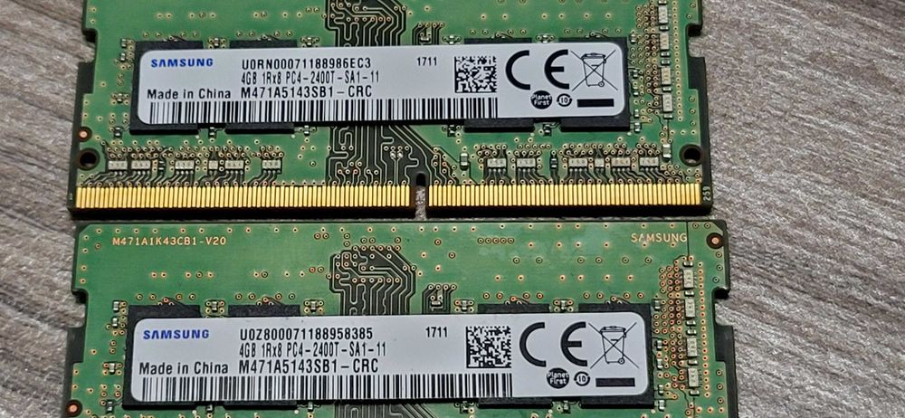 Samsung DDR4 2x4Gb 2400T fuctional leptop