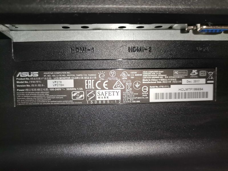 Монитор - Asus VP278H