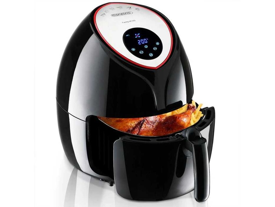 Cuptor cu aer cald monzana negru - 9 in 1 cu ecran tactil 1850 W 6,5 l