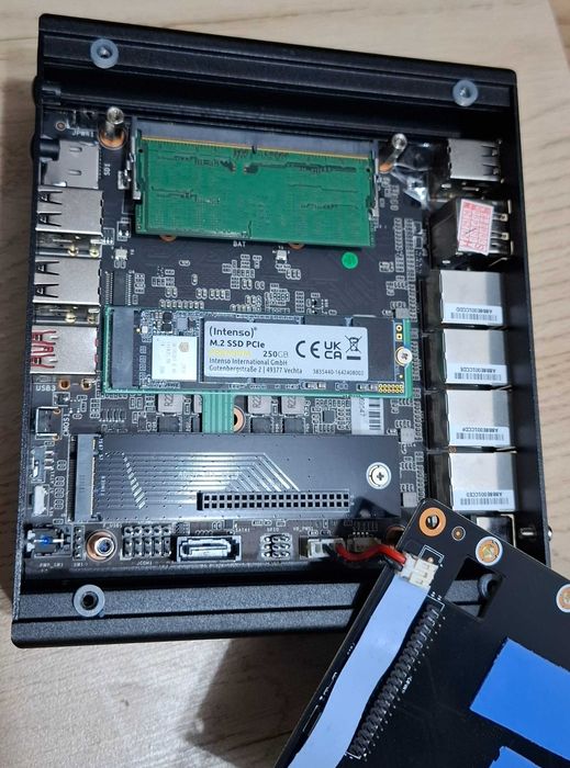 mini server N100, 1NVME250, 16GB 5600 RAM, 4 LAN X 2.5GB, 4X NVME RAID