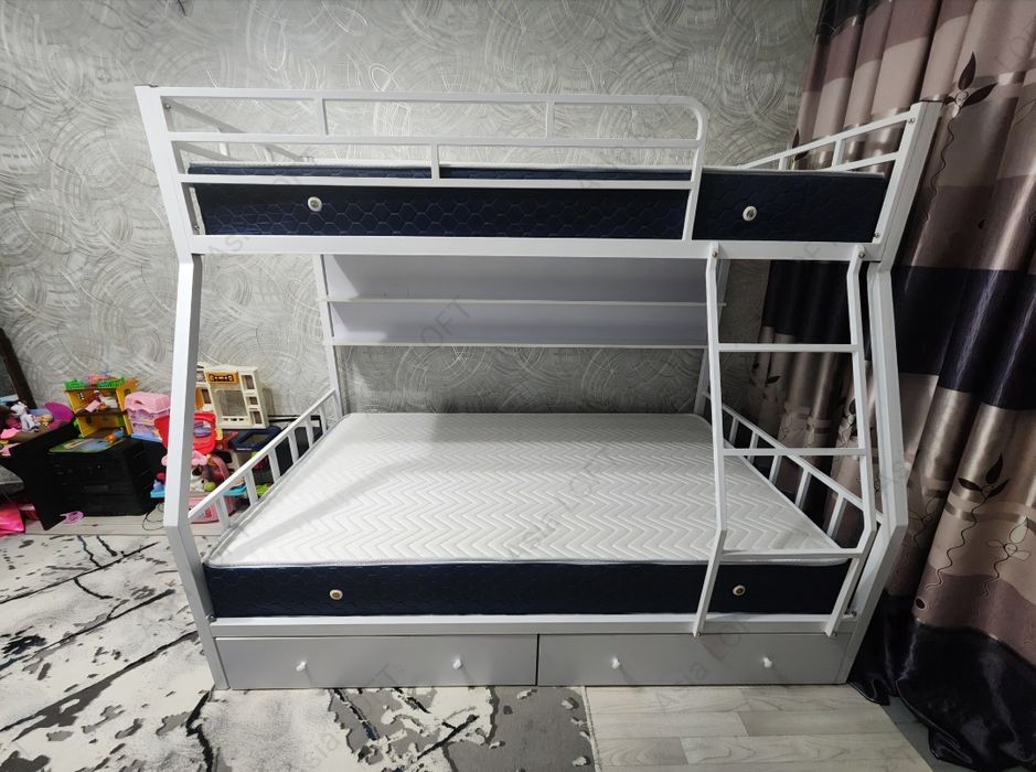 Кровать Металлическая Двухъярусная, Икки Каватли Темир Кроватлар