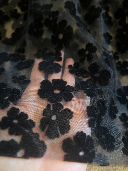 Fusta lunga Zara tull și catifea Xs