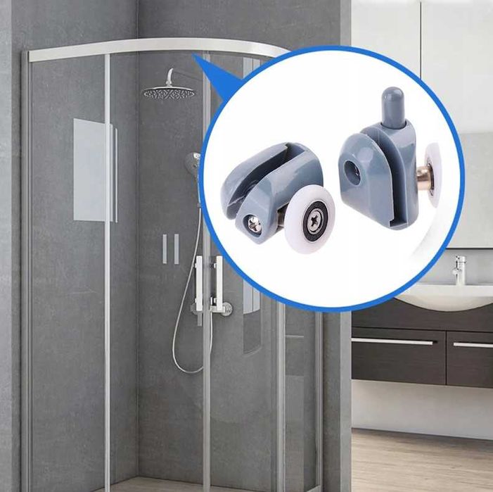 Комплект от 8 ролки за душ кабина, лесен за преместване тип лагер