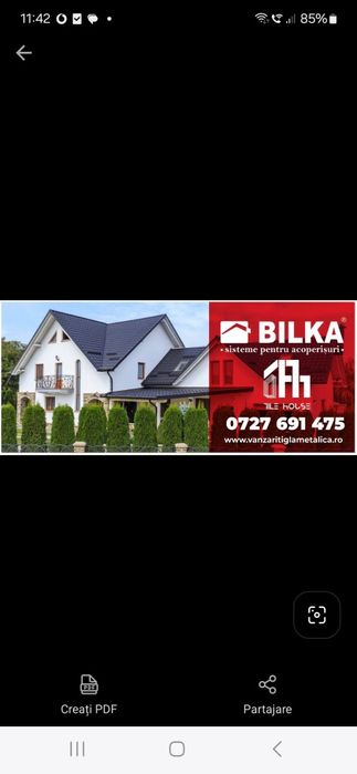 Tigla metalica Bilka plata în Rate