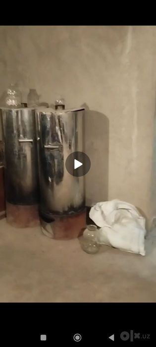 Казан чугунный и бак никкелный