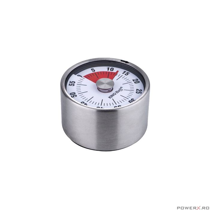Cronometru de bucatarie rotund, din inox, 61x35 mm Kinghoff