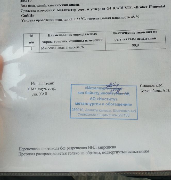 Графит ГЛ-1 Углерод 300тг за кг