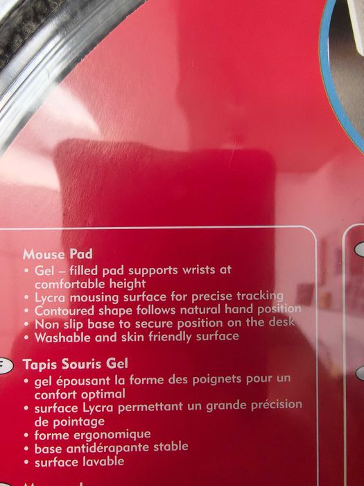 Mouse pad și hand rest cu gel, negru, marca Dataline. Nou!